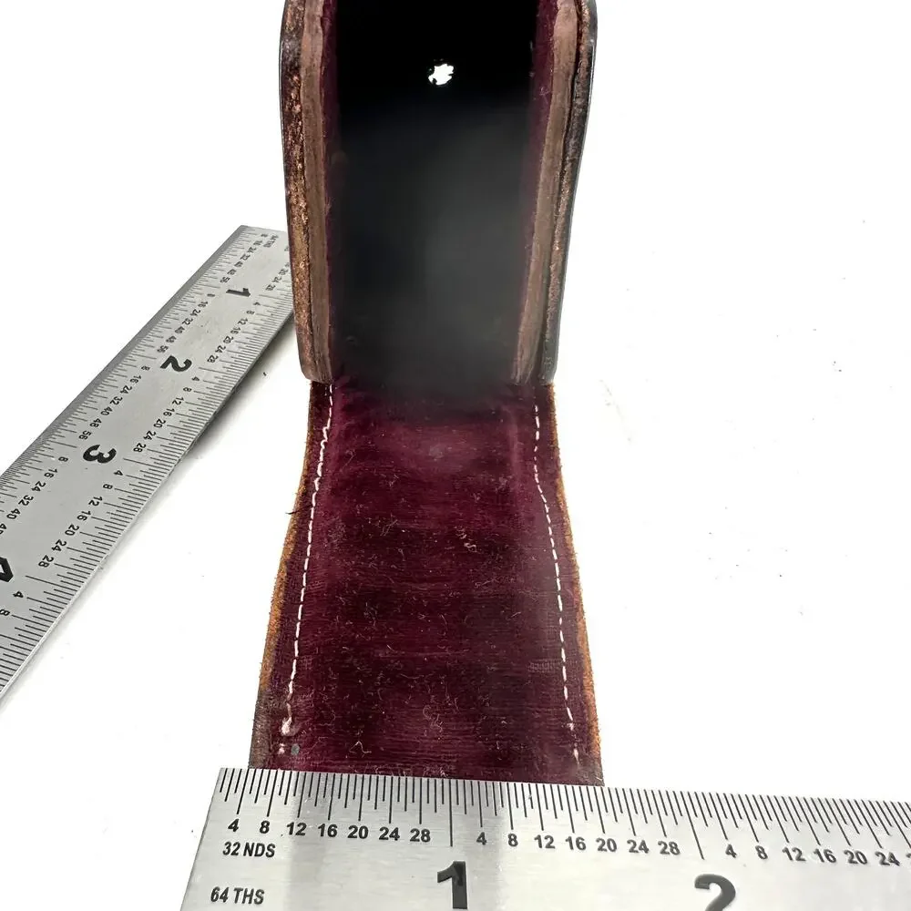 Vintage GE Light Meter Leather Case Brown with Velvet Lining Photography